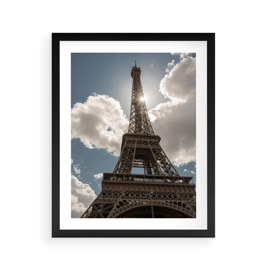 Plakat w ramie 40x50 - Magia Wieży Eiffla - wieża, Eiffla - rama czarna