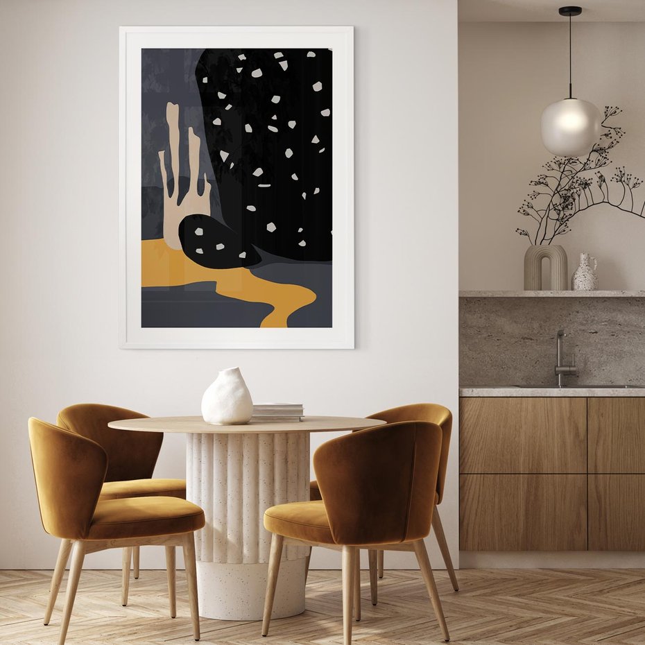 Plakat bez ramy 30x40 - Formy Szarości - ciemny, mroczny plakat