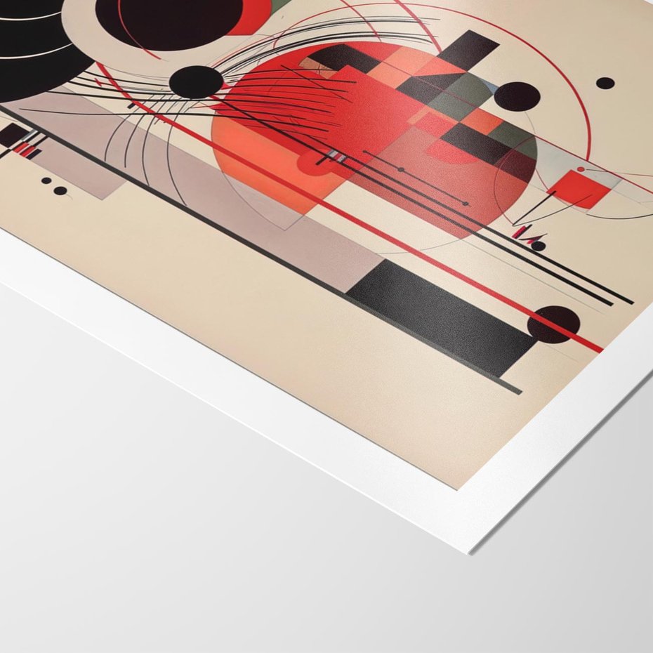 Plakat bez ramy 40x50 - Rozbijające Granice Dźwięku - modernistyczny obraz, styl bauhaus