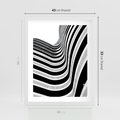 Plakat w ramie 40x50 - Nowoczesność w Monochromii - nowoczesna architektura, czarno białe zdjęcie - rama biała