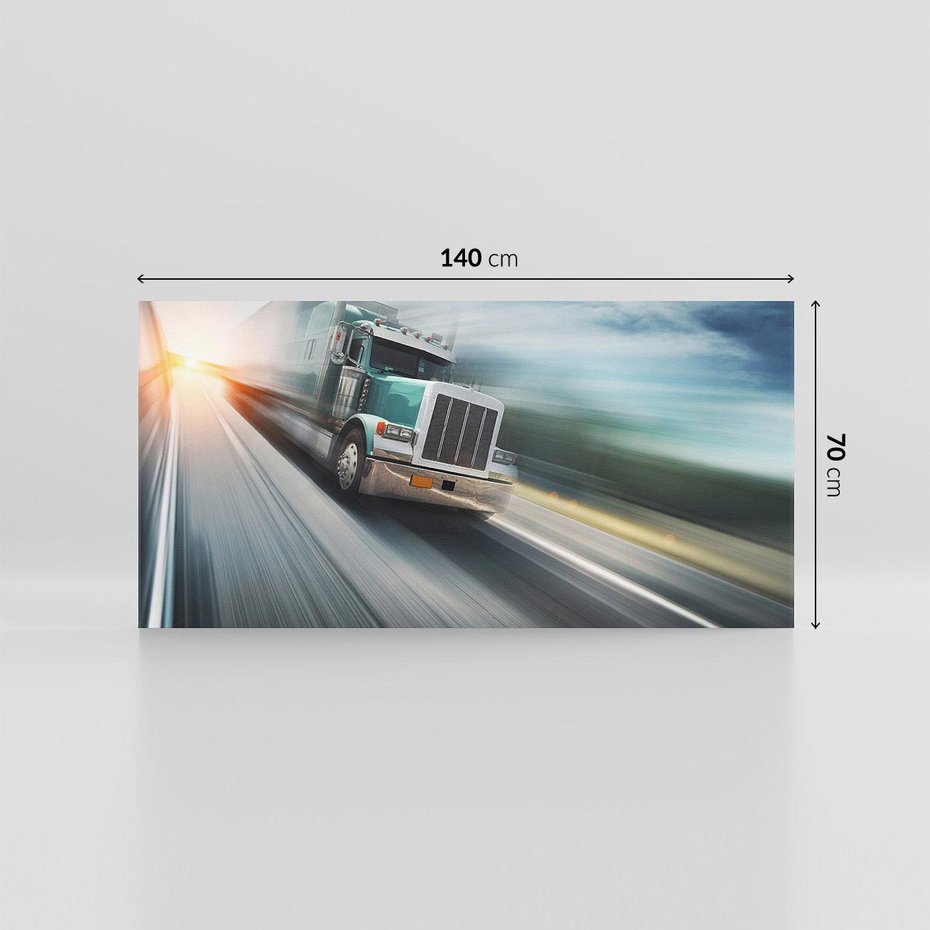 Obraz na płótnie 140x70 - Przez prerię ciężarówką - ciężarówka, USA