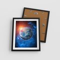Plakat w ramie 40x50 - Planeta w nieskończoności - ziemia, kosmos - rama czarna