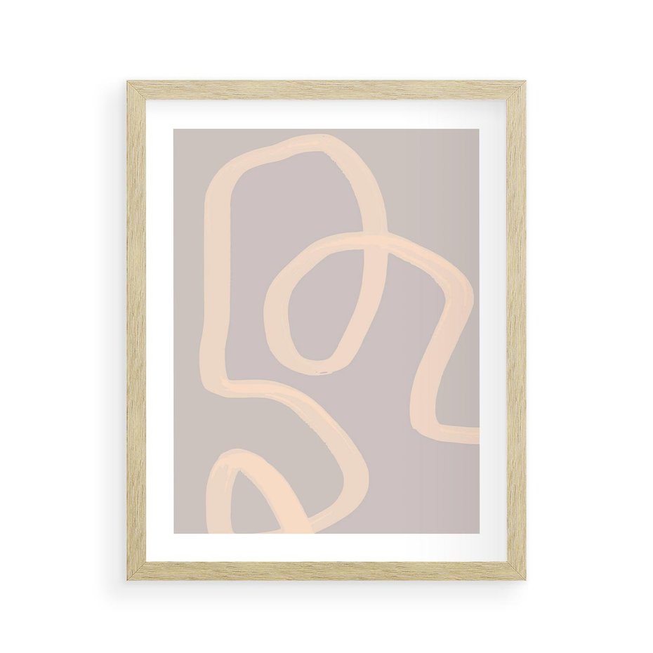 Plakat w ramie 40x50 - Nowoczesne Odbicia - minimalistyczny obraz, nowoczesny - rama drewno
