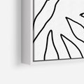 Obraz w ramie 70x100 - Liście Mocy - mroczna sztuka, minimalizm - rama biała
