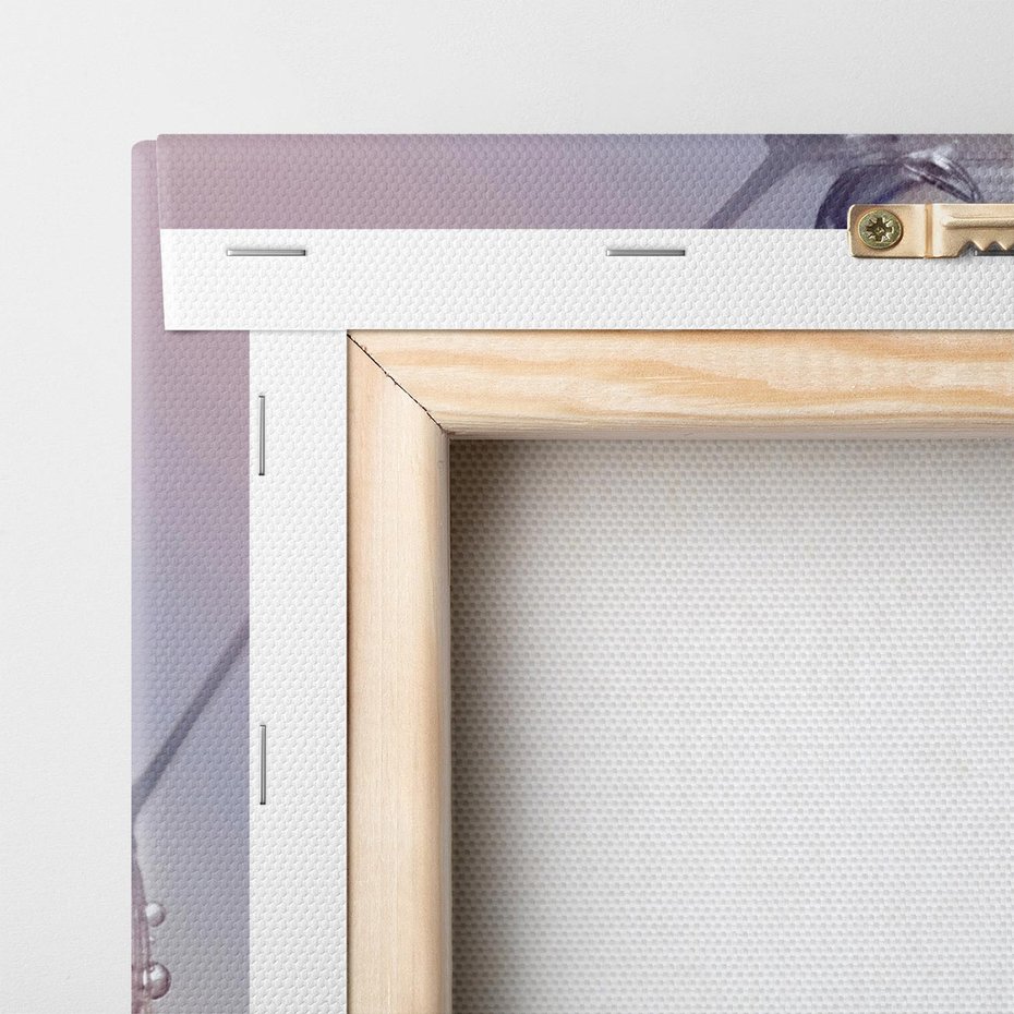 Obraz na płótnie 90x30 - Delikatne Natchnienie - krople, dmuchawce