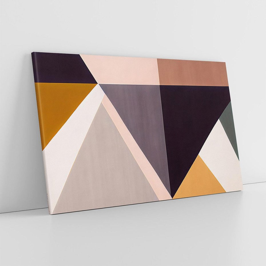 Obraz na płótnie 70x50 - Trójkąty Wnętrz - abstrakcja, geometryczne kształty