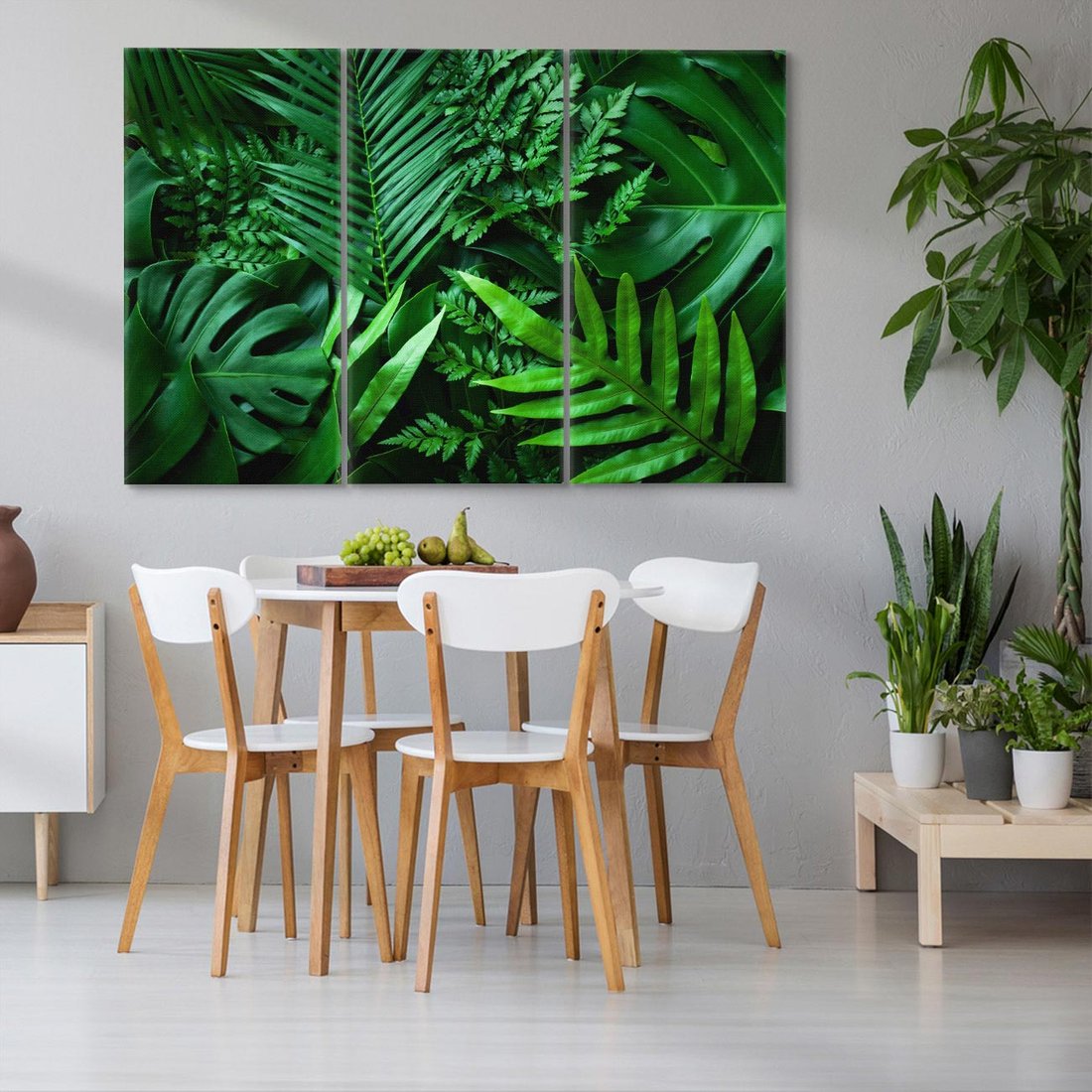 Obraz na płótnie 120x80 - Monstera Liście Fantazja - monstera, liście