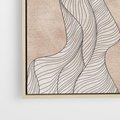Obraz w ramie 120x80 - Symfonia uczuć i kształtów - delikatna kompozycja, falujące linie - rama drewno