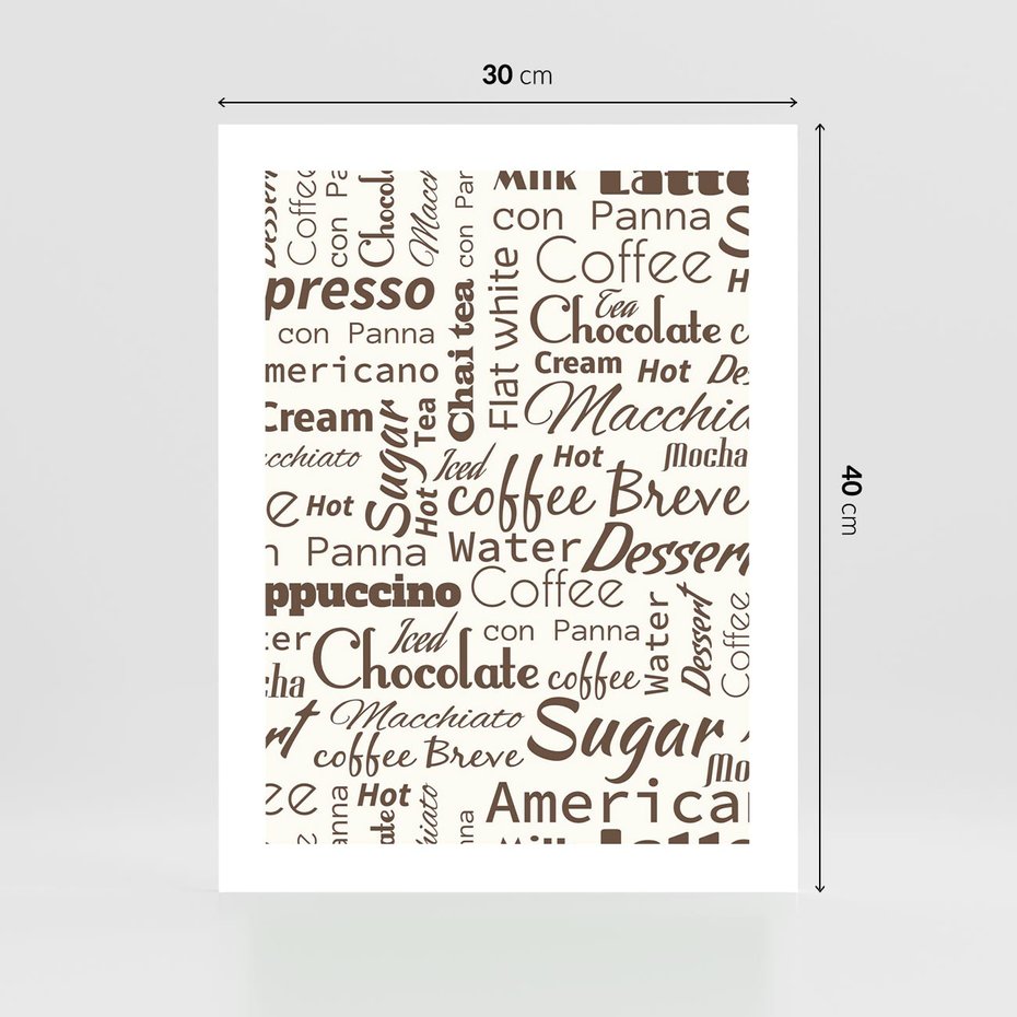 Plakat bez ramy 30x40 - Kawa w Stylu Coffee - kawa, coffee