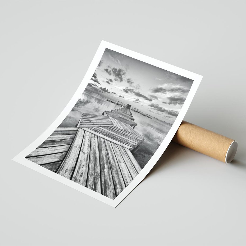 Plakat bez ramy 21x30 - Pomost nad Morzem - pomost, morze