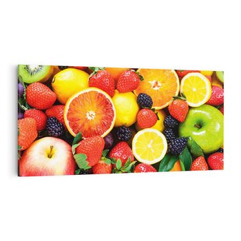 Obraz na płótnie 140x70 - soczysta symfonia smaków - owoce, jabłka