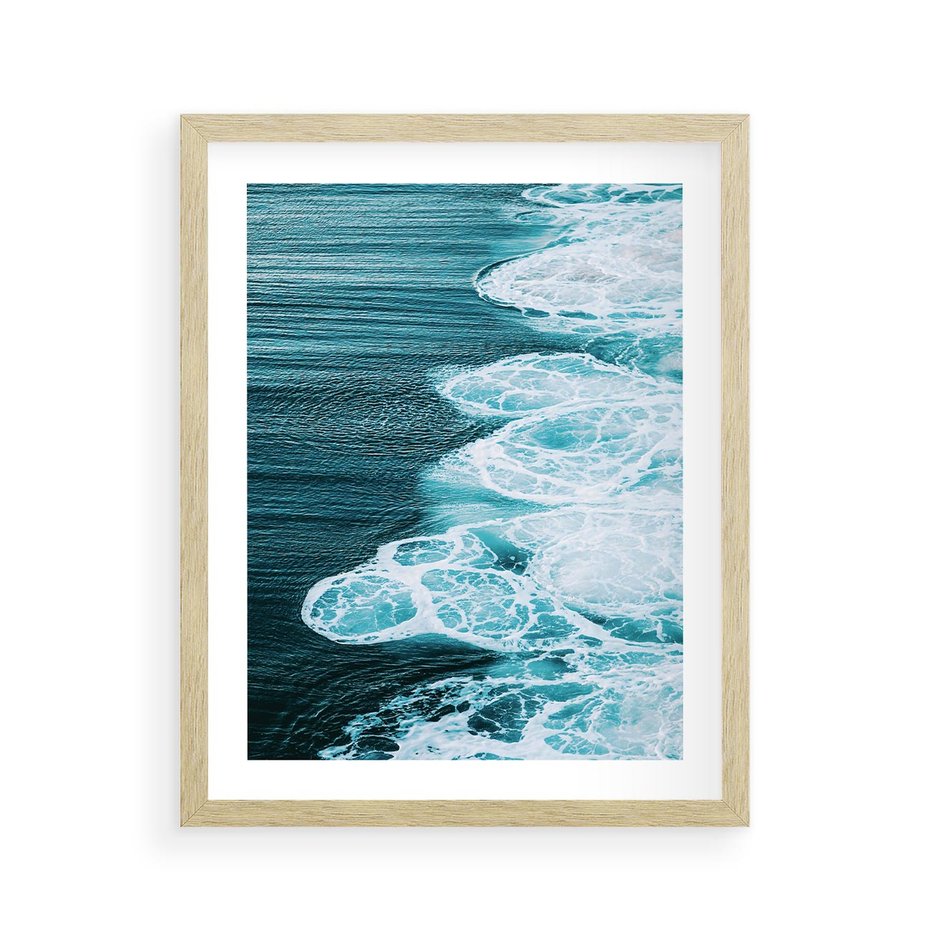 Plakat w ramie 40x50 - Morska potęga - morze, ocean - rama drewno