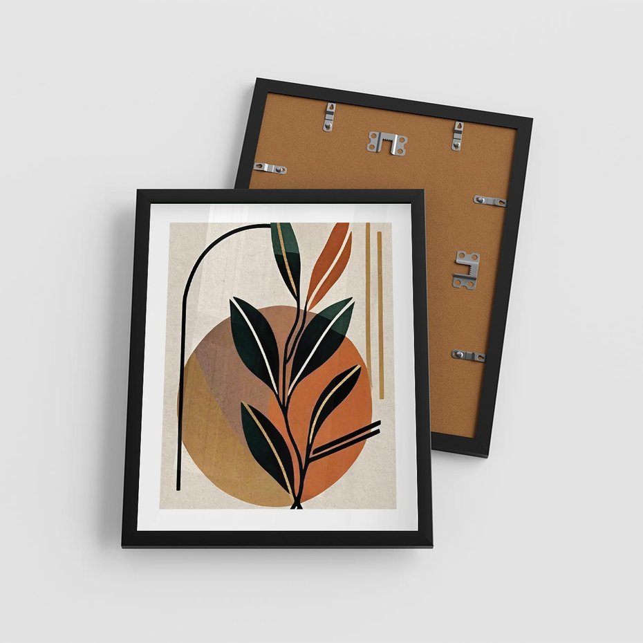 Plakat w ramie 40x50 - Boho Impulsy Kreatywności - boho obraz, abstrakcja - rama czarna