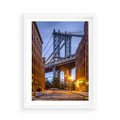 Plakat w ramie 50x70 - Most w mieście - most, miasto - rama biała