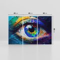 Obraz na płótnie 120x80 - Mistyka Tęczowego Oka - oko, obraz olejny
