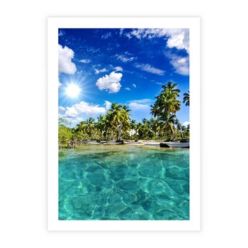 Plakat bez ramy 50x70 - Rajskie wakacje na plaży - plaża, wakacje