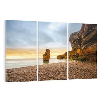 Obraz na płótnie 120x80 - Plaża Morza z Skałami - plaża, morze