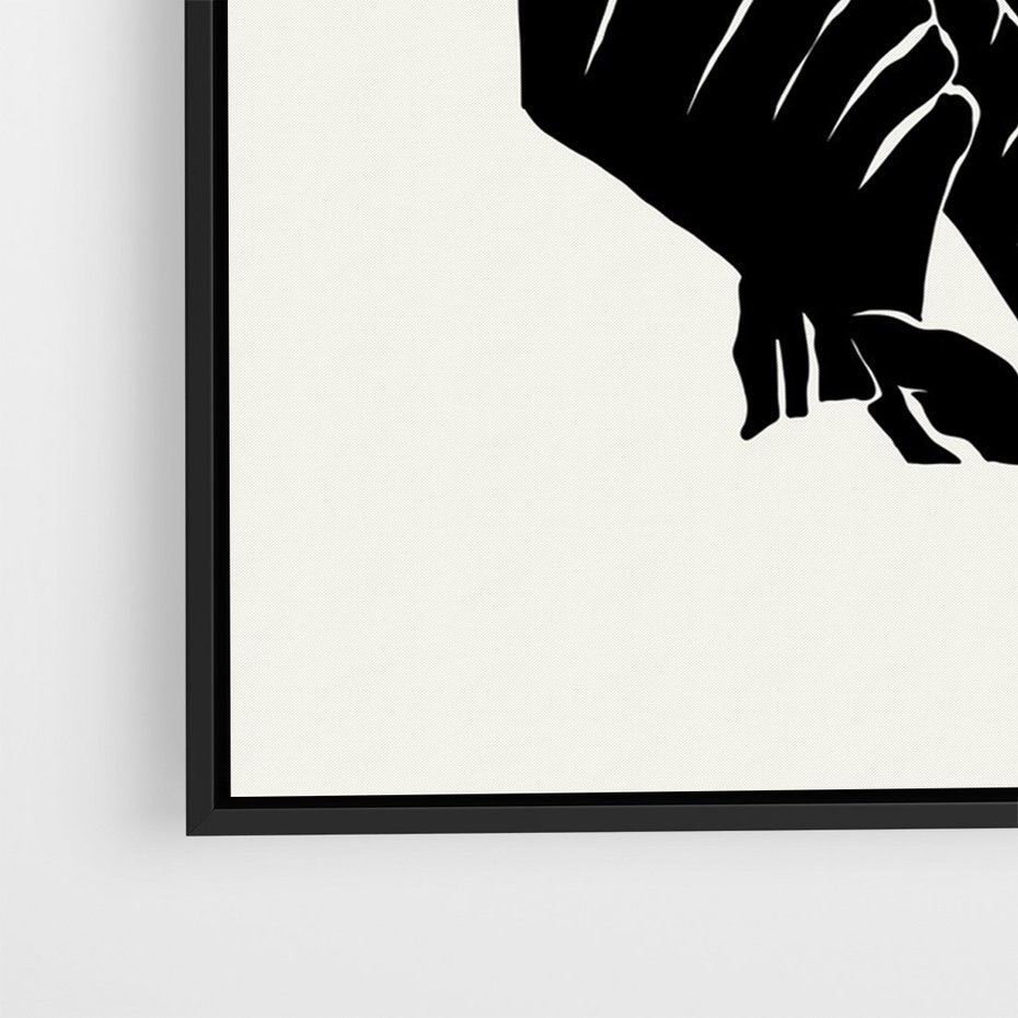 Obraz w ramie 50x70 - Rytmy roślinnego życia - nowoczesna sztuka, minimalistyczny styl - rama czarna