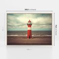 Obraz w ramie 100x70 - Retro Urok Morza - fotografia w stylu retro, vintage - rama drewno