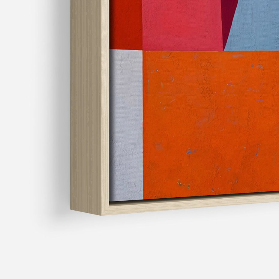 Obraz w ramie 50x70 - Migotliwe Nastroje Kształtów - różne geometryczne formy, olejny obraz - rama drewno