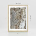 Plakat w ramie 30x40 - Spokój w Beżu - zdjęcie, naturalna tekstura - rama drewno