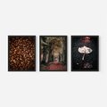 Zestaw obrazy w ramie 30x40 galeria - Jesień, ścieżka, klimatyczna - rama czarna