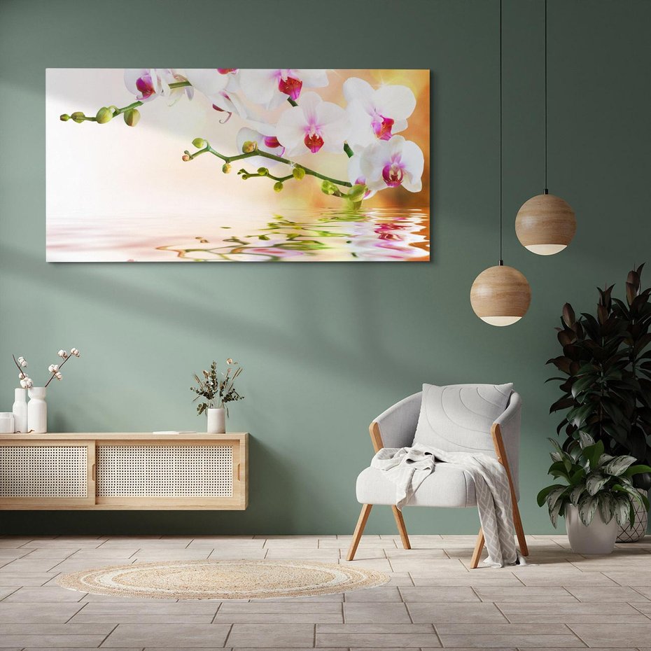 Obraz na płótnie 120x60 - Elegancja orchidei - orchidea, kwiaty