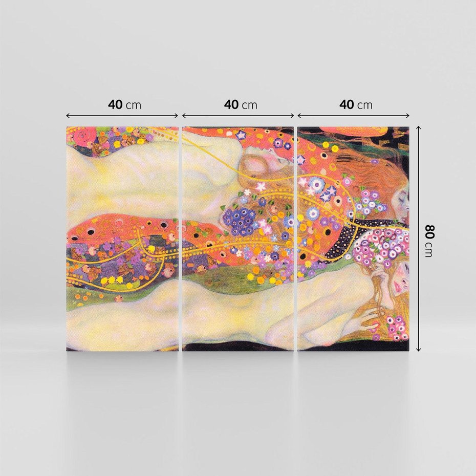 Obraz na płótnie 120x80 - "Water Serpents II" (1907) Gustav Klimt - Reprodukcja - reprodukcja, obraz na płótnie