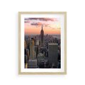 Plakat w ramie 30x40 - Nowojorskie Wieżowce - Nowy York, wieżowce - rama drewno
