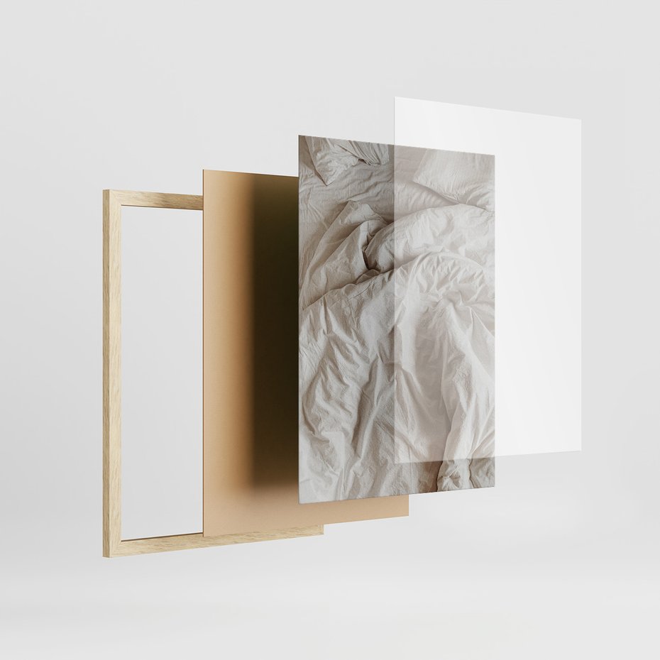 Zestaw obrazy w ramie 40x50 galeria - Dom, home, cytat, napis, typografia - rama drewno