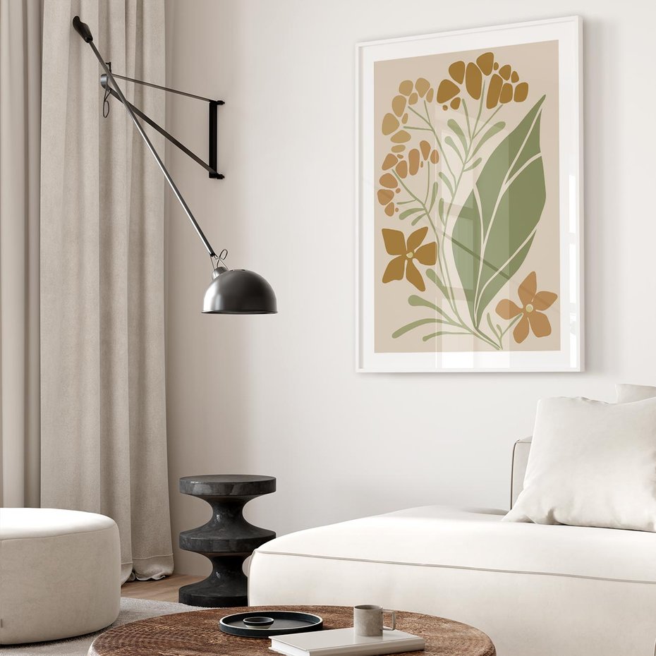 Plakat bez ramy 21x30 - Subtelność Utajona - nowoczesny plakat, roślinność