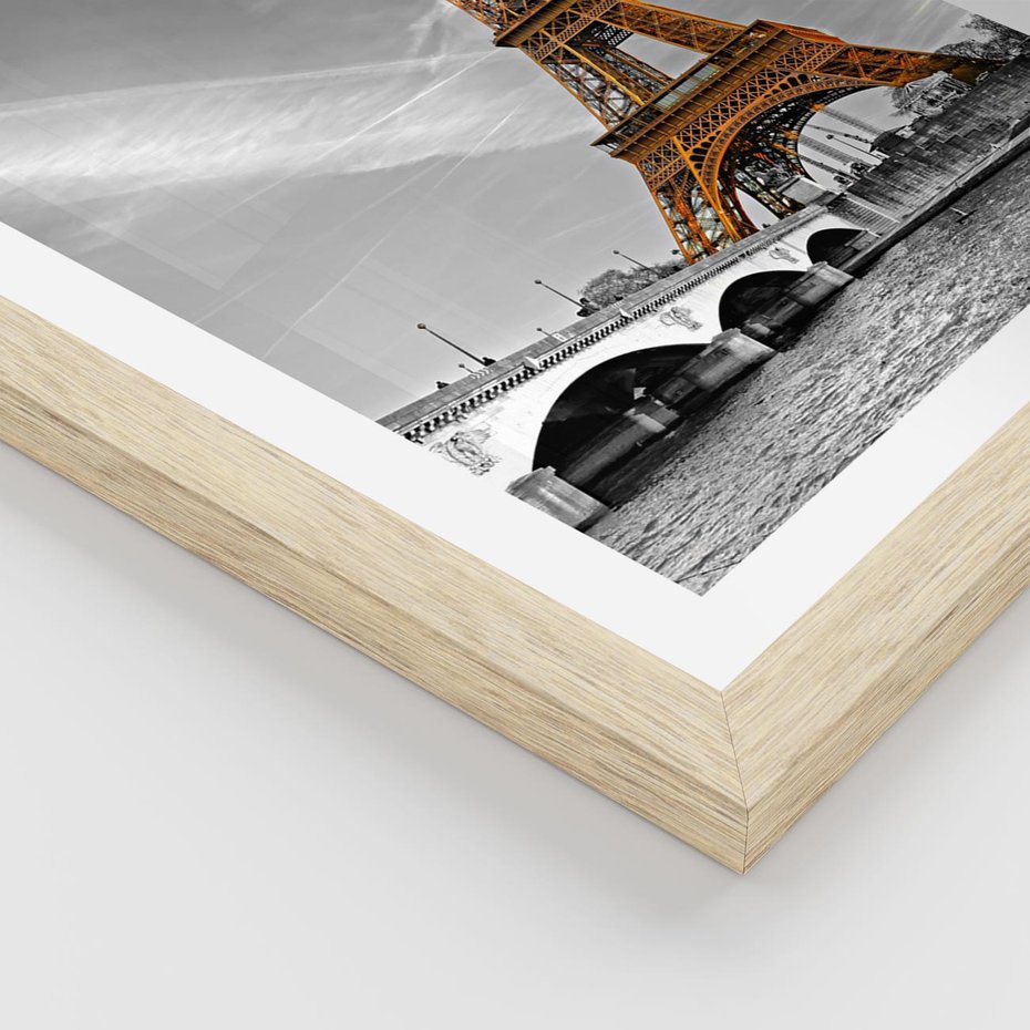 Plakat w ramie 30x40 - Echa Wieży Eiffla - wieża, Eiffla - rama drewno