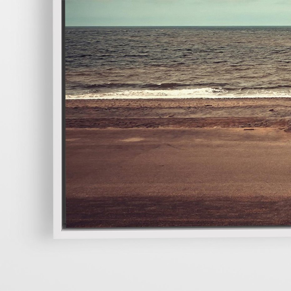 Obraz w ramie 120x80 - Retro Urok Morza - fotografia w stylu retro, vintage - rama biała