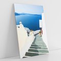 Obraz na płótnie 70x100 - Malowniczy urok wyspy - Santorini, schodki