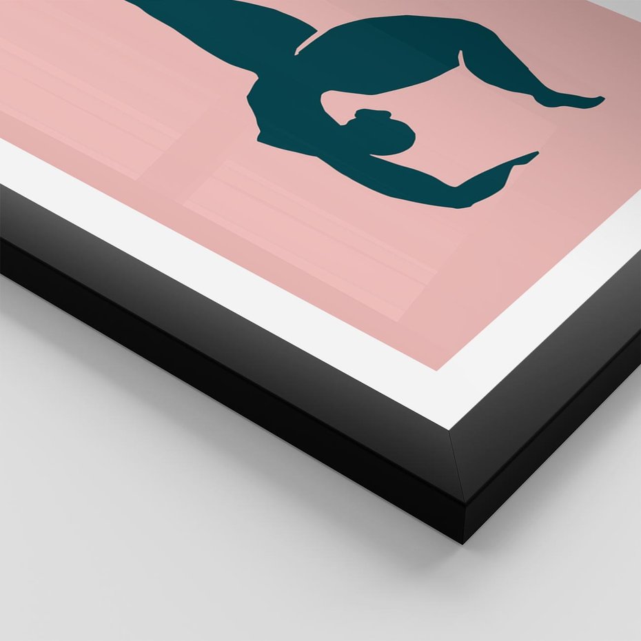 Plakat w ramie 50x70 - Zaklęte Wzory - abstrakcja, kobieca sylwetka - rama czarna