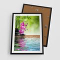 Plakat w ramie 50x70 - Oaza Storczyka i Wody - spa, storczyk - rama czarna