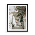 Plakat w ramie 50x70 - Południe Europy - śródziemnomorski krajobraz, uliczka we włoszech - rama czarna