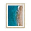 Plakat w ramie 50x70 - Spokój nad morzem - morze, plaża - rama drewno