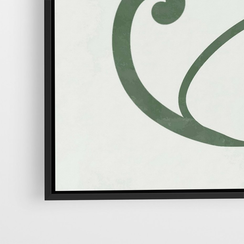 Obraz w ramie 70x100 - Zieleń Wyjątkowego Ukojenia - zielony odcień, abstrakcja - rama czarna