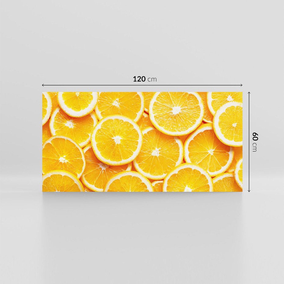 Obraz na płótnie 120x60 - Wyrazista moc pomarańczy - pomarańcze, owoce