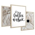 Zestaw obrazy w ramie 40x50 galeria - Kawa, w, łóżku, do, sypialni - rama drewno