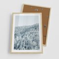 Plakat w ramie 50x70 - Cicha Zima - las, zima - rama drewno