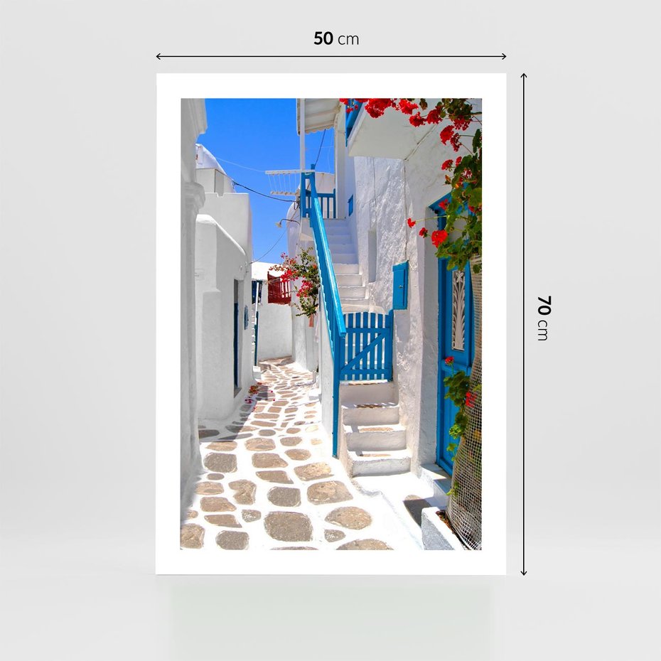 Plakat bez ramy 50x70 - Santorini: urok Grecji - Santorini, Grecja