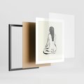 Plakat w ramie 40x50 - Minimalistyczna Piękność: Kobieta w Sztuce - grafika minimalizm, rysunek kobiety - rama czarna