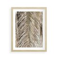 Plakat w ramie 40x50 - Boho Urok Palmy: Zbliżenie Natury - sucha palma, zbliżenie - rama drewno