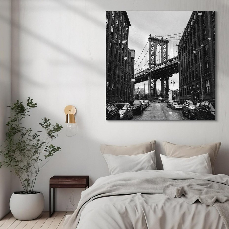 Obraz na płótnie 70x70 - Ikona Miasta - Nowy Jork, most