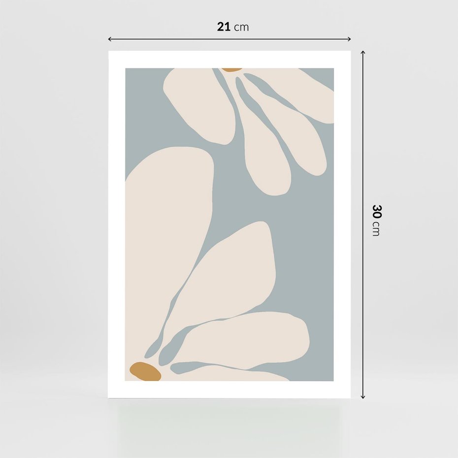 Plakat bez ramy 21x30 - Pastelowe Marzenia Kwiatów - kwiaty, nowoczesne i minimalistyczne
