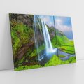 Obraz na płótnie 120x80 - majestat górskiego krajobrazu - wodospad, góry