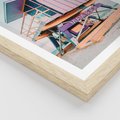 Plakat w ramie 30x40 - Miami Beach - plaża miami, domek ratownika - rama drewno