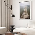Plakat bez ramy 21x30 - Jeziorne Refleksje - pomost, jezioro